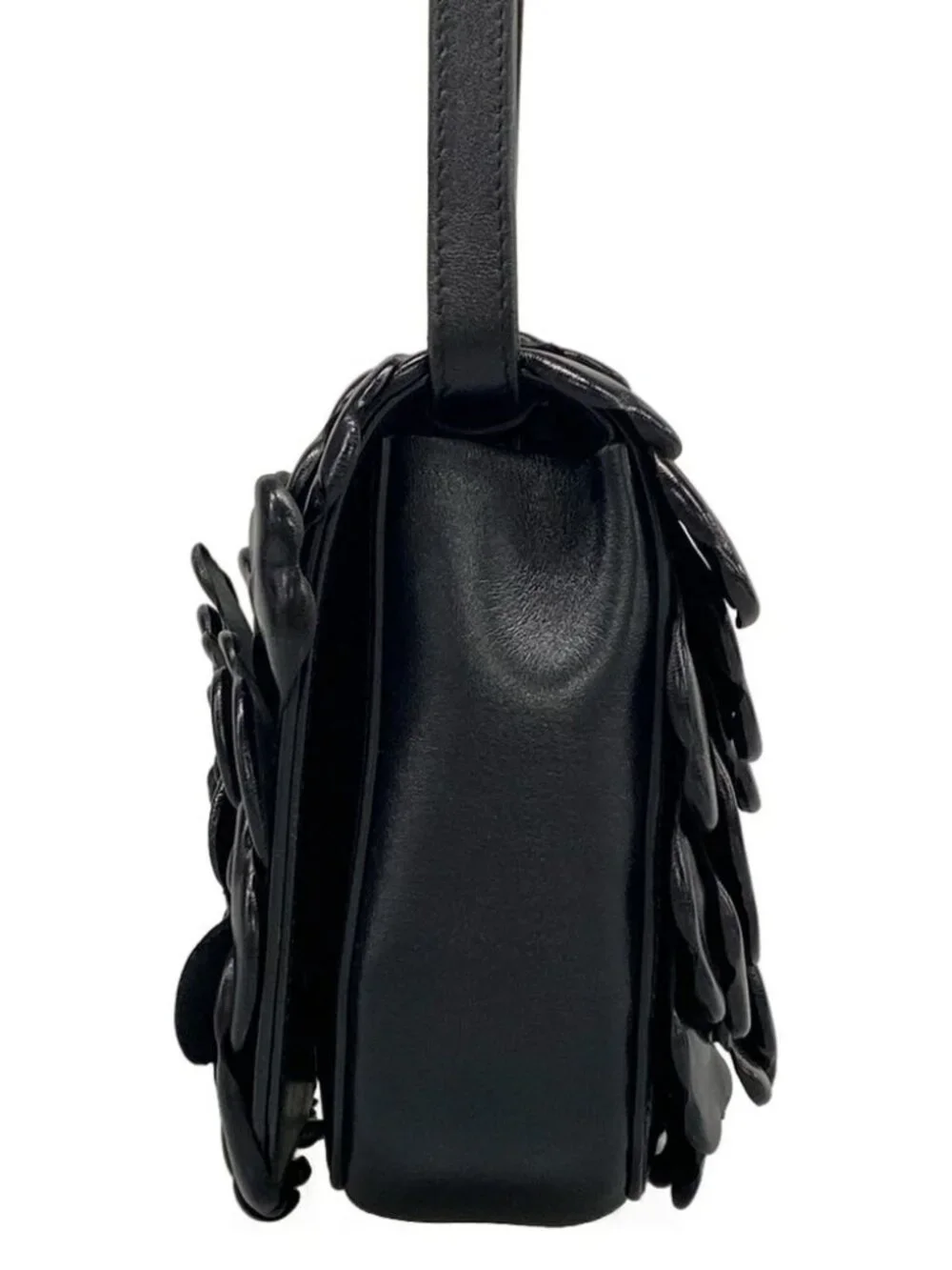 VALENTINOGARAVANI Atelier Bag 03 Rose Edition Black Leather Shoulder Bag